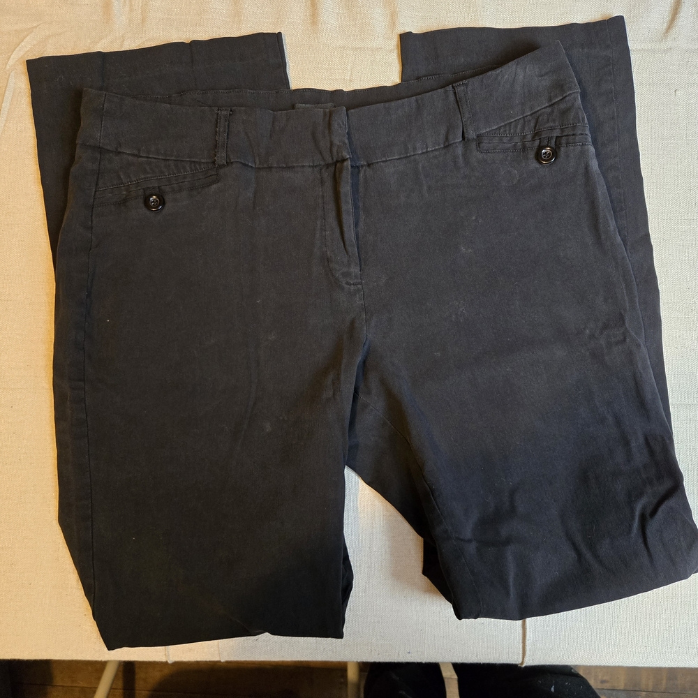 Flirtatious Women’s Size 17 Black Dress Pants Stretch Career Slacks Straight Leg